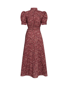 Runaway Rose Wrap Dress - Cherry red cotton Mignonnette London Runaway Rose Wrap Dress - Cherry red cotton Mignonnette London